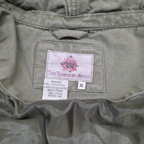 Territory Ahead Cargo Utility Jacket Men XL Outdoor Rugged Adventure Stain Read - Picture 13 of 16